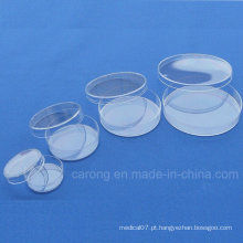 Placa de Petri de vidro de vários tamanhos para uso em hospitais / laboratórios